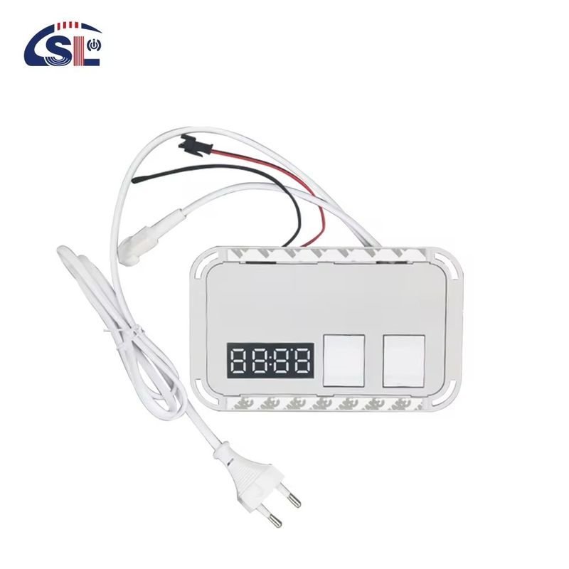 Commutateur de lumière LED tactile à miroir intelligent mini de 60 W avec affichage de temps et de température DC12V